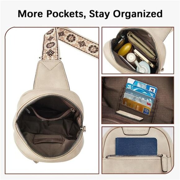 SLING Bag, Small Vegan Leather Grey - Picture 2 of 7